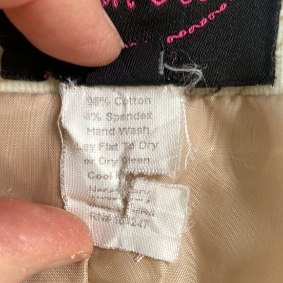 Vintage Maternity Paisley Floral Corduroy Button Front Long Blazer Jacket Lined - Picture 13 of 16